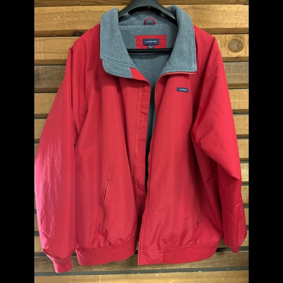 landsend Jackets & Coats Lands End Mens Fleece Zip Up Jacket Poshmark